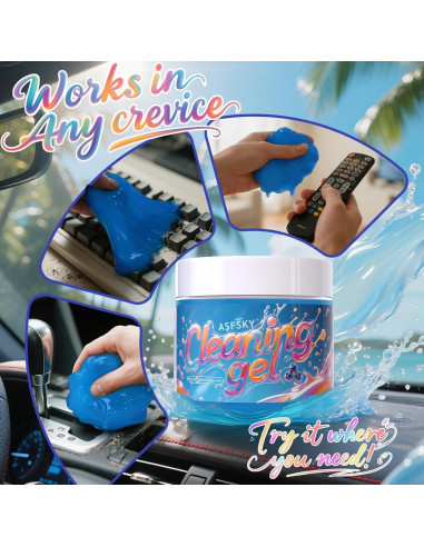 Gel de Limpieza ASFSKY Arándano 160g para Automóviles y Electrónicos