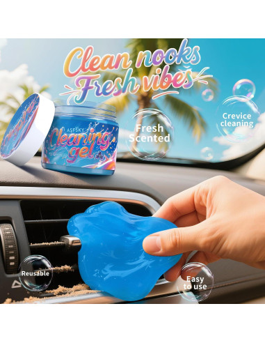 Gel de Limpieza ASFSKY Arándano 160g para Automóviles y Electrónicos