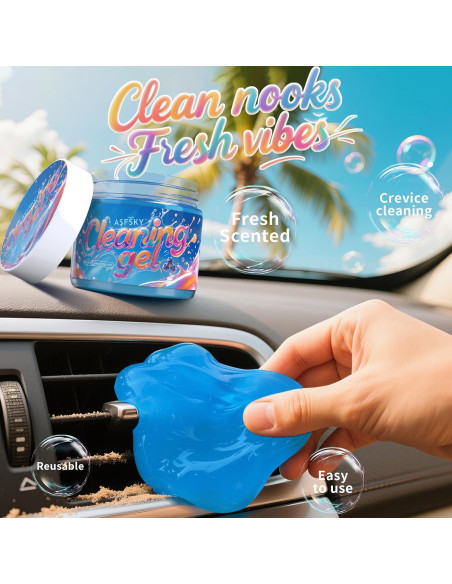 Gel de Limpieza ASFSKY Arándano 160g para Automóviles y Electrónicos