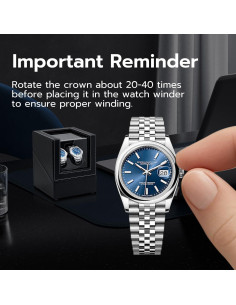 Mcbazel Winder Doble para Relojes Automáticos Cuero Negro 2