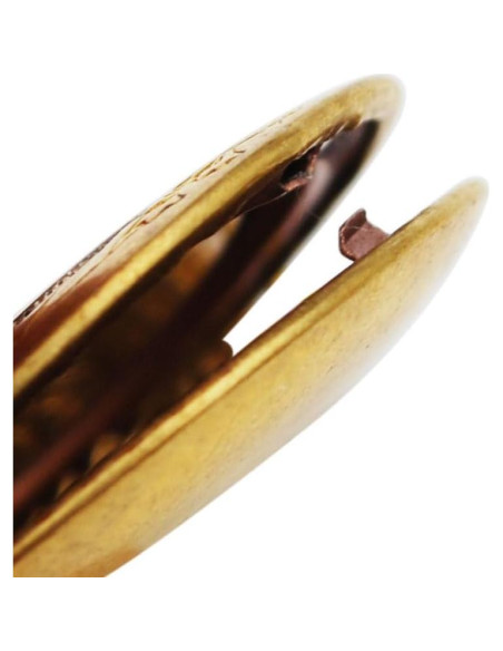 Collar de Relicario con Moneda Roosevelt 10 Centavos 1985