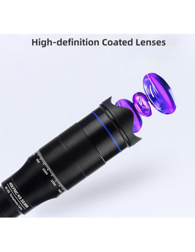 Kit Lente Telefoto 40X Kavolet para Smartphone - Observación