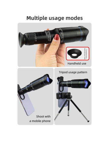 Kit Lente Telefoto 40X Kavolet para Smartphone - Observación