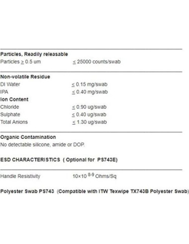 100 Hisopos de Punta de Poliéster CK-PS743 para Limpieza