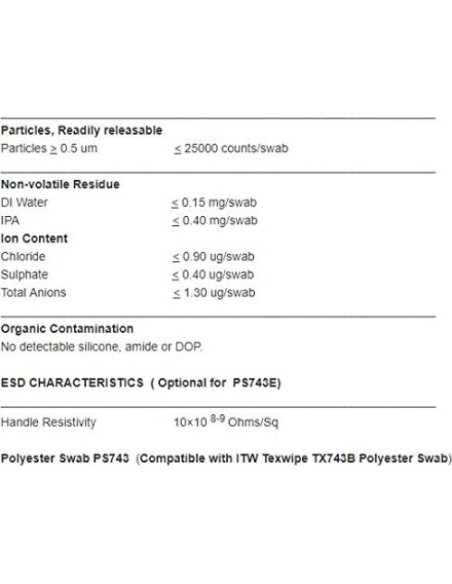 100 Hisopos de Punta de Poliéster CK-PS743 para Limpieza