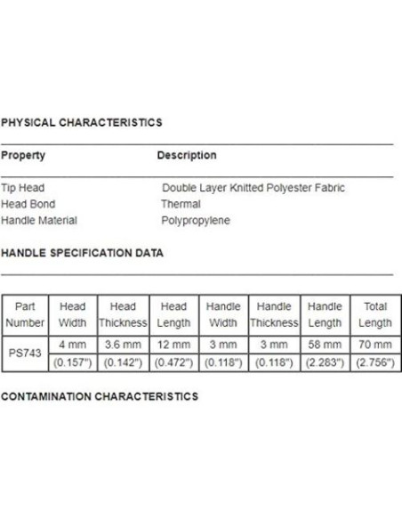100 Hisopos de Punta de Poliéster CK-PS743 para Limpieza
