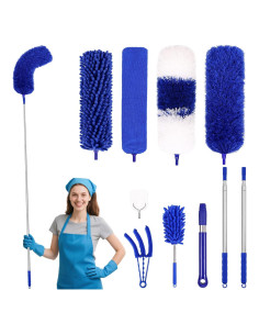 Kit de Plumones de Limpieza PHABLUS 10PCS con Polo Extensible 254cm