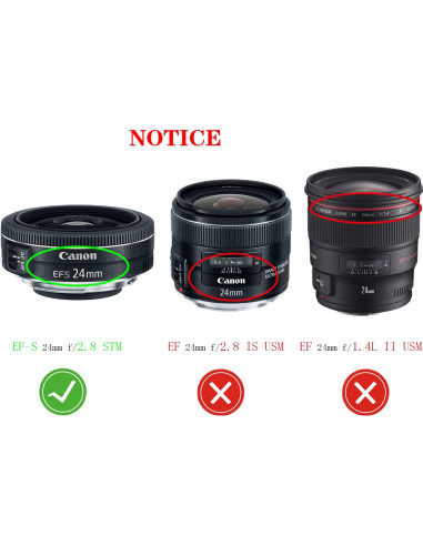 Cubierta de Tapa de Lente 52mm Huipuxiang para Canon EF-S 24mm