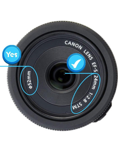 Cubierta de Tapa de Lente 52mm Huipuxiang para Canon EF-S 24mm
