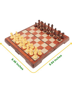 Juego de Ajedrez Magnético Portátil ColorGo 24.5x21.5cm 2