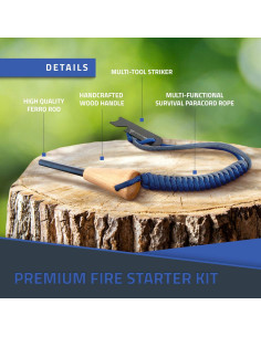 Kit Encendedor de Fuego RKR OUTDOOR con Varilla de Ferro 8mm 2