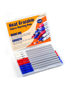 Juego de Marcadores de Tela Borrables por Calor JINUPHION - 11 Piezas