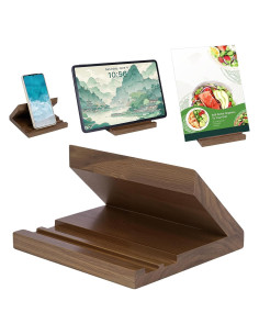Soporte de Libro de Madera de Nogal GLASSWINDS 13x8 cm