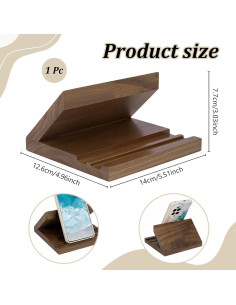 Soporte de Libro de Madera de Nogal GLASSWINDS 13x8 cm 2