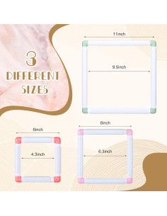 Aros de Bordado Janinka 3 Pcs 15.24-20.32-27.94 cm 2