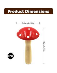 Set de 2 Hongos de Remiendo de Madera Yimluofa - Compactos y Ergonómicos 2