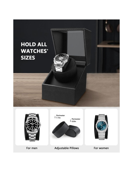 Enrollador de Relojes Automáticos UnaMela Individual Negro