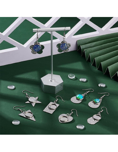 Bandejas de Aretes DIY UNICRAFTALE 14 Pares Acero Inoxidable