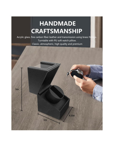 Enrollador de Relojes Automáticos UnaMela Individual Negro