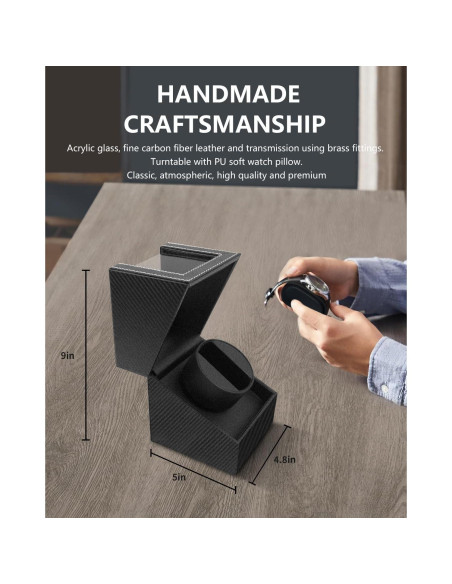 Enrollador de Relojes Automáticos UnaMela Individual Negro