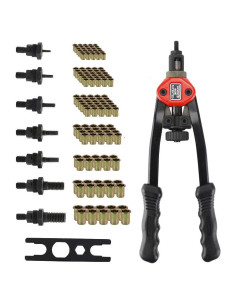 Kit de Remachadora Manual VonLux con 7 Mandriles y 140 Tuercas