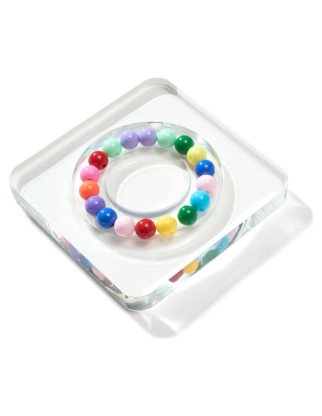 Tablero de cuentas acrílico XLP 10x10 cm para pulseras