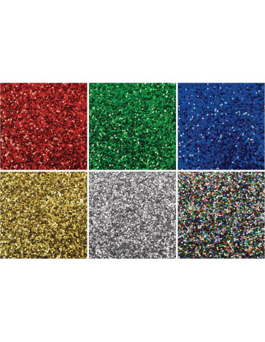 Brillantina Spectra 6 Colores Variados 113.4 g Tarros