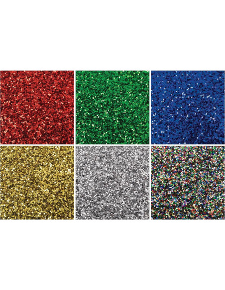 Brillantina Spectra 6 Colores Variados 113.4 g Tarros