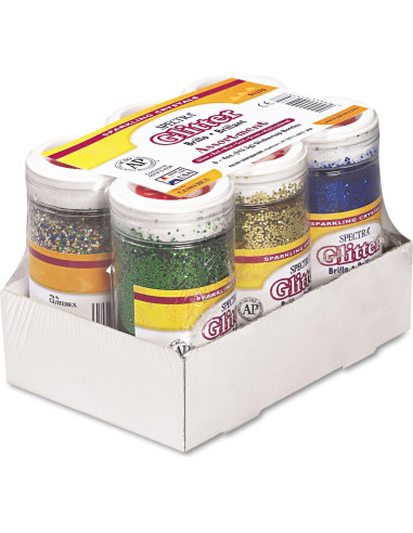 Brillantina Spectra 6 Colores Variados 113.4 g Tarros