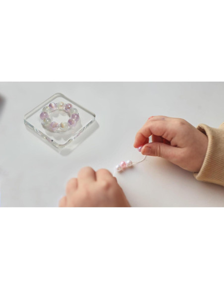 Tablero de cuentas acrílico XLP 10x10 cm para pulseras