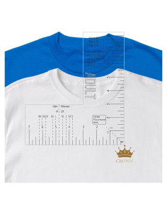 Guía de Regla para Camisetas KINGRIA 20.96x18.42cm Acrílico