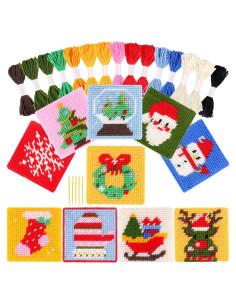 Kit de Bordado de Navidad Pllieay 10 Patrones para Principiantes