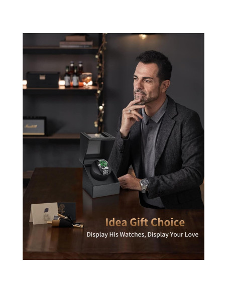 Enrollador de Relojes Automáticos UnaMela Individual Negro