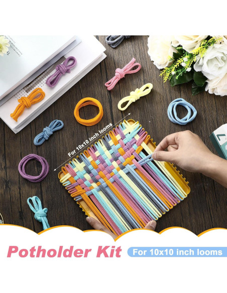 Kit de Tejido Daifunli 600 Lazos 26 cm Multicolor DIY