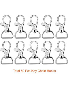 Ganchos Giratorios de Metal PAXCOO 100 Pcs 4.13 cm 2