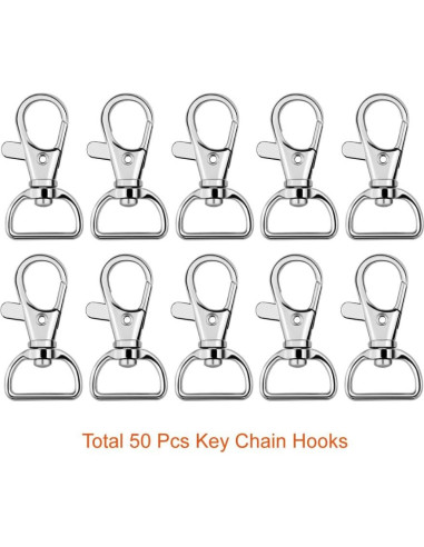 Ganchos Giratorios de Metal PAXCOO 100 Pcs 4.13 cm