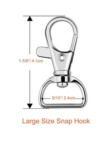 Ganchos Giratorios de Metal PAXCOO 100 Pcs 4.13 cm