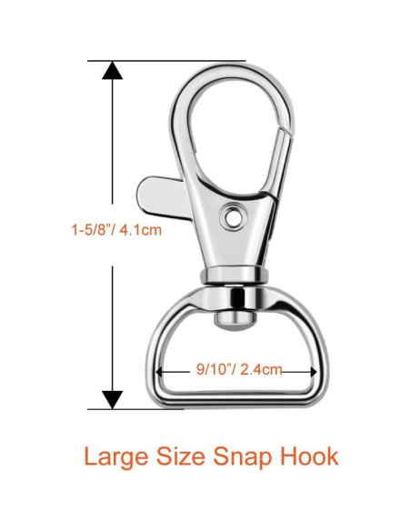 Ganchos Giratorios de Metal PAXCOO 100 Pcs 4.13 cm