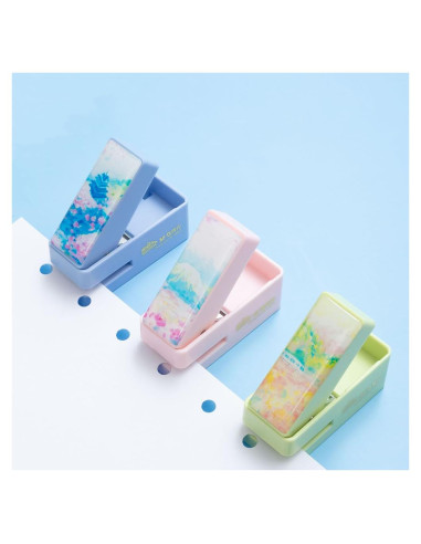 Paquete de 3 perforadoras de papel M&G ABS916FD 6.35 mm