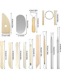 Kit de 13 Herramientas de Escultura de Arcilla CKANDAY 2
