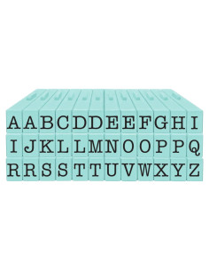 Juego de Sellos de Alfabeto Mayúsculas Contact USA CU-07106 Azul