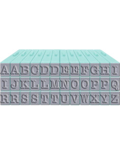 Juego de Sellos de Alfabeto Mayúsculas Contact USA CU-07106 Azul 2