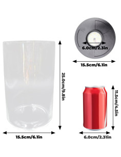 Tarro de Terrario de Vidrio con Luz de Crecimiento MHLLGN 2