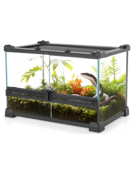 Mini Terrario de Vidrio Neptonion 30.48x20.32x20.32cm para Reptiles