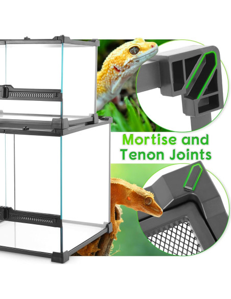 Mini Terrario de Vidrio Neptonion 30.48x20.32x20.32cm para Reptiles