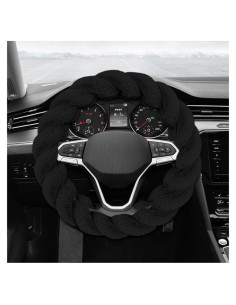 Cubierta de Volante de Coche Esponjosa NYTKL 38.1 cm Negra