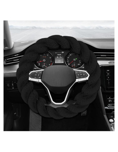 Cubierta de Volante de Coche Esponjosa NYTKL 38.1 cm Negra