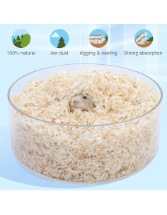 Aserrín de Álamo Niteangel 30L para Hámsteres y Mascotas Pequeñas 2