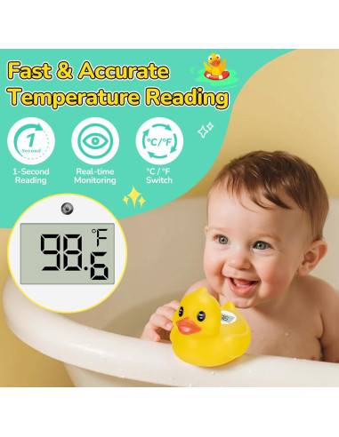 Termómetro de baño digital JARMAPOZ pato flotante seguro