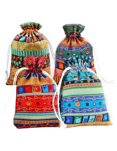 Paquete de 20 Bolsas de Regalo de Algodón Jute 10x14 cm